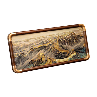 "The Great Wall" — Hand-Forged Copper Relief Sculpture - Oriental Treasures