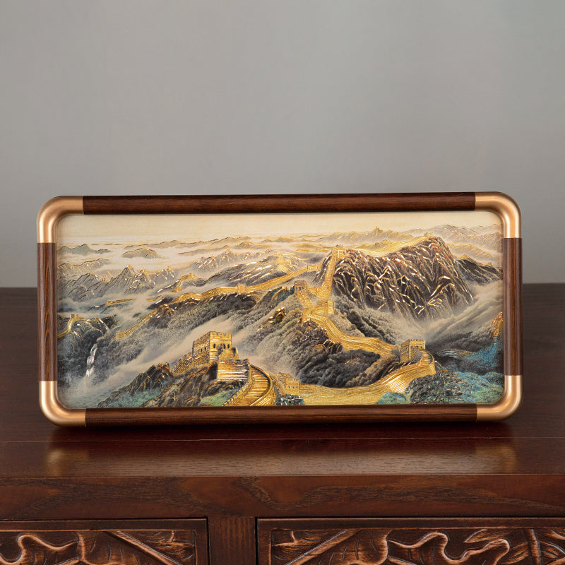 "The Great Wall" — Hand-Forged Copper Relief Sculpture - Oriental Treasures