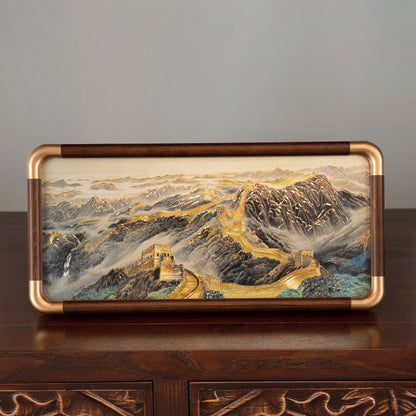 "The Great Wall" — Hand-Forged Copper Relief Sculpture - Oriental Treasures