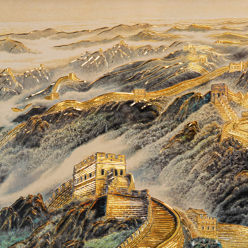 "The Great Wall" — Hand-Forged Copper Relief Sculpture - Oriental Treasures